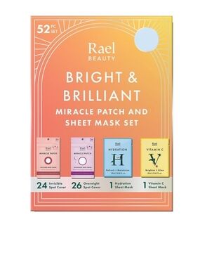 Rael Beauty Bright & Brilliant Miracle Patch + Sheet Mask Set - Peach Gradient